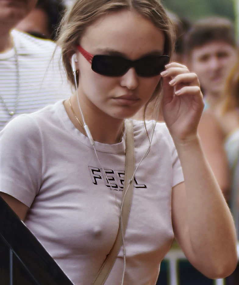 Lily Rose Depp Braless 24 Photos Nude Celebs