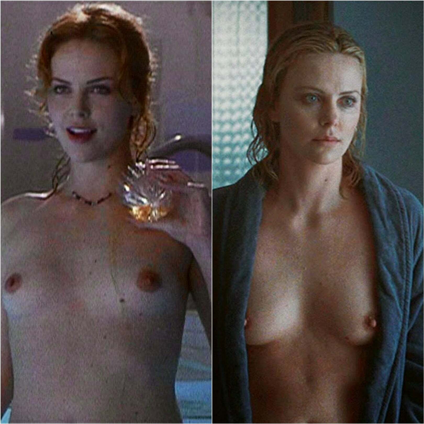 Charlize Theron then , now