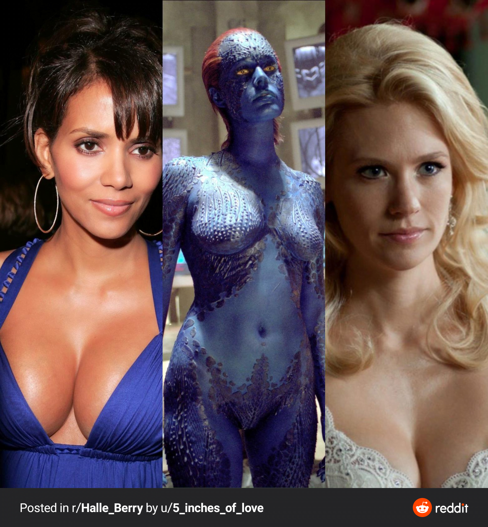 Halle Berry - Rebbeca Romijn - January Jones (X-Men)