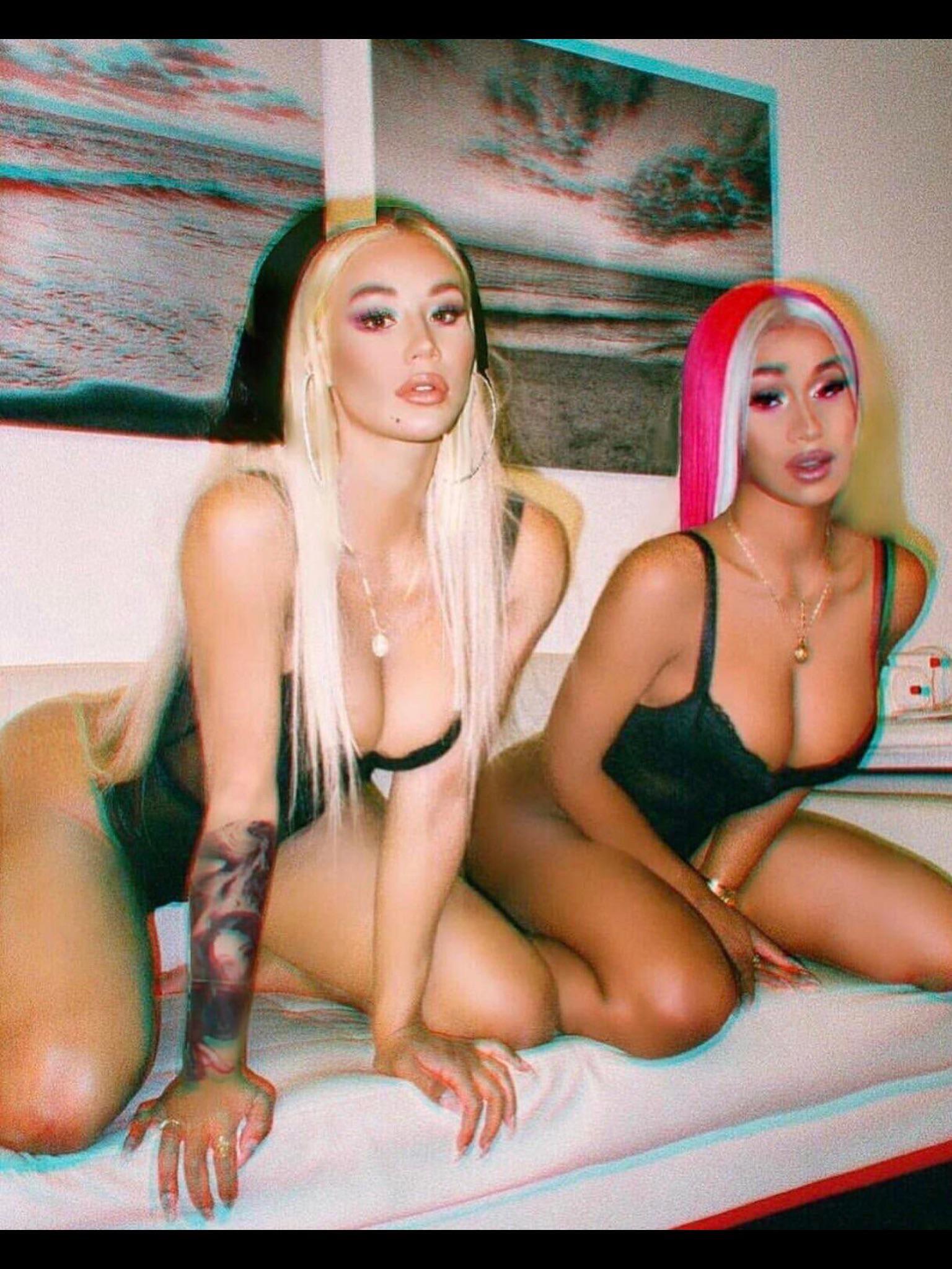 Iggy and Cardi B waiting for you