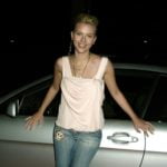 Scarlett Johansson about to take you for a ride in her new car