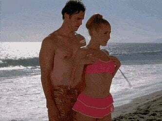 Amy Adams losing her bikini plot in 'Psycho Beach Party'