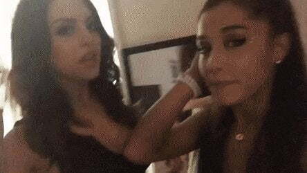 Ariana Grande & Elizabeth Gillies Kissing