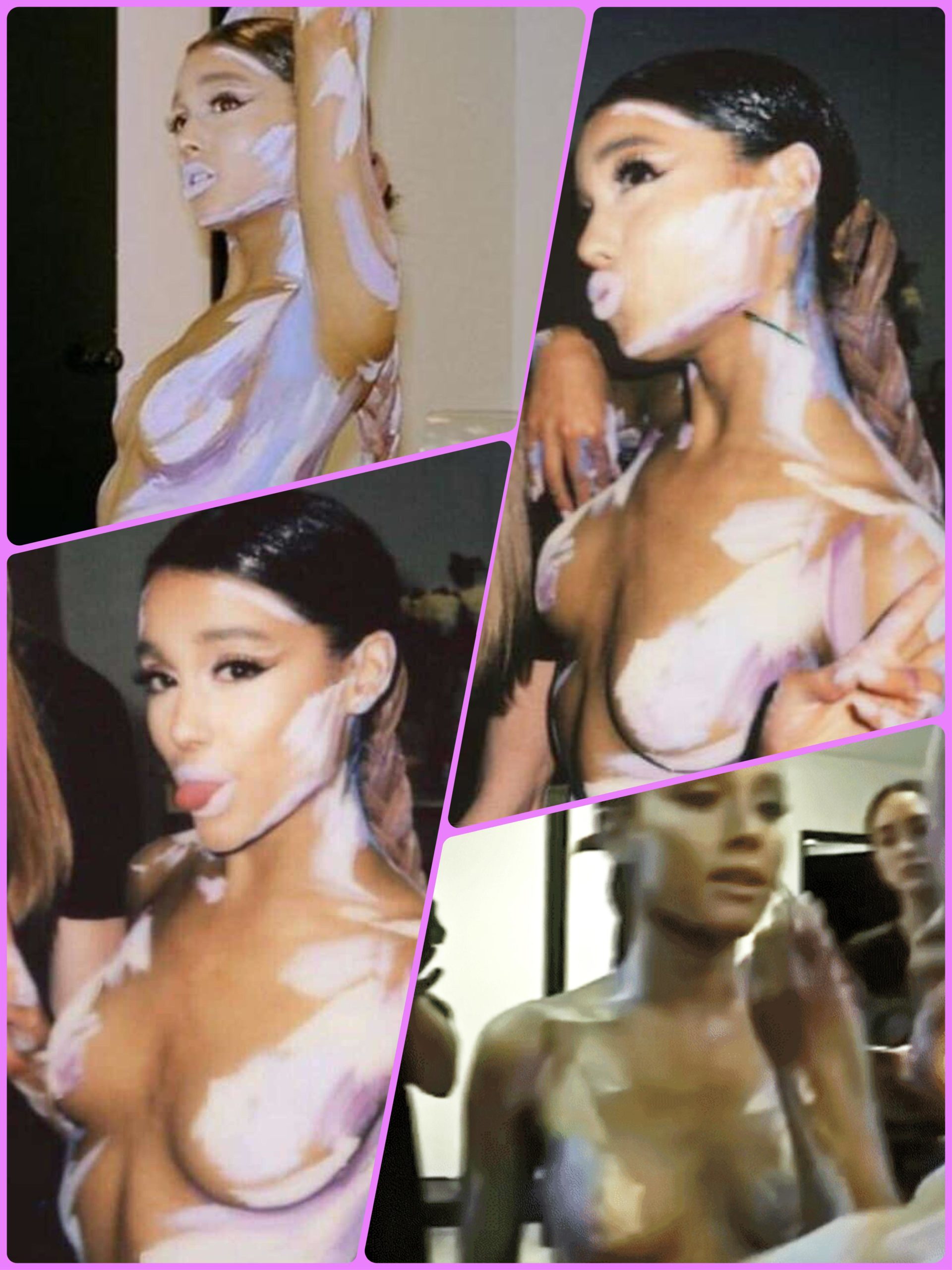 Ariana Grande topless (compilation, brightened)