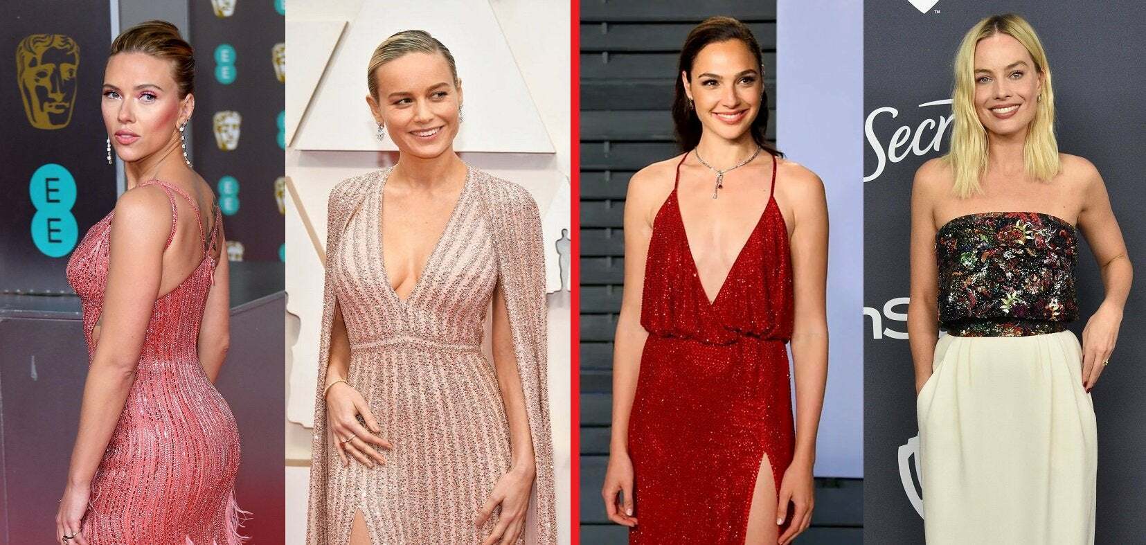 Choose your threesome. Scarjo and Brie Larson OR Gal Gadot and Margot Robbie. Who ya got?