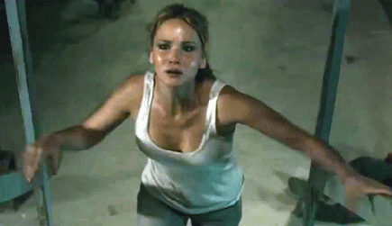 Jennifer Lawrence bouncy