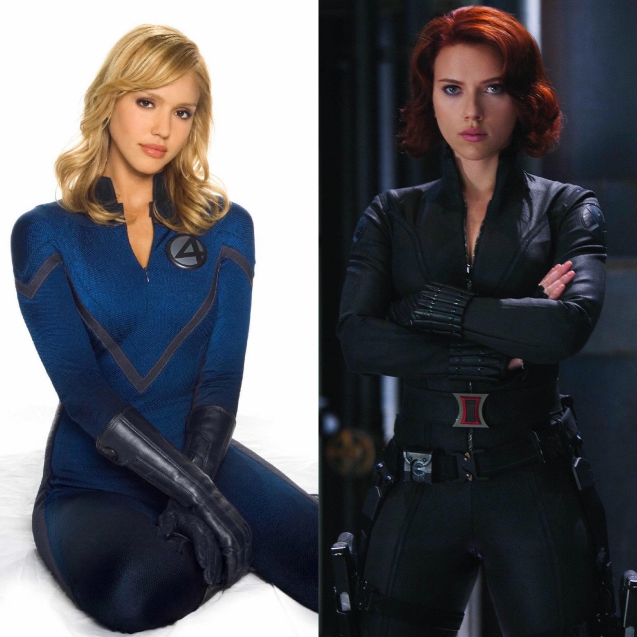 Jessica Alba (Invisible Woman) vs Scarlett Johansson (Black Widow)