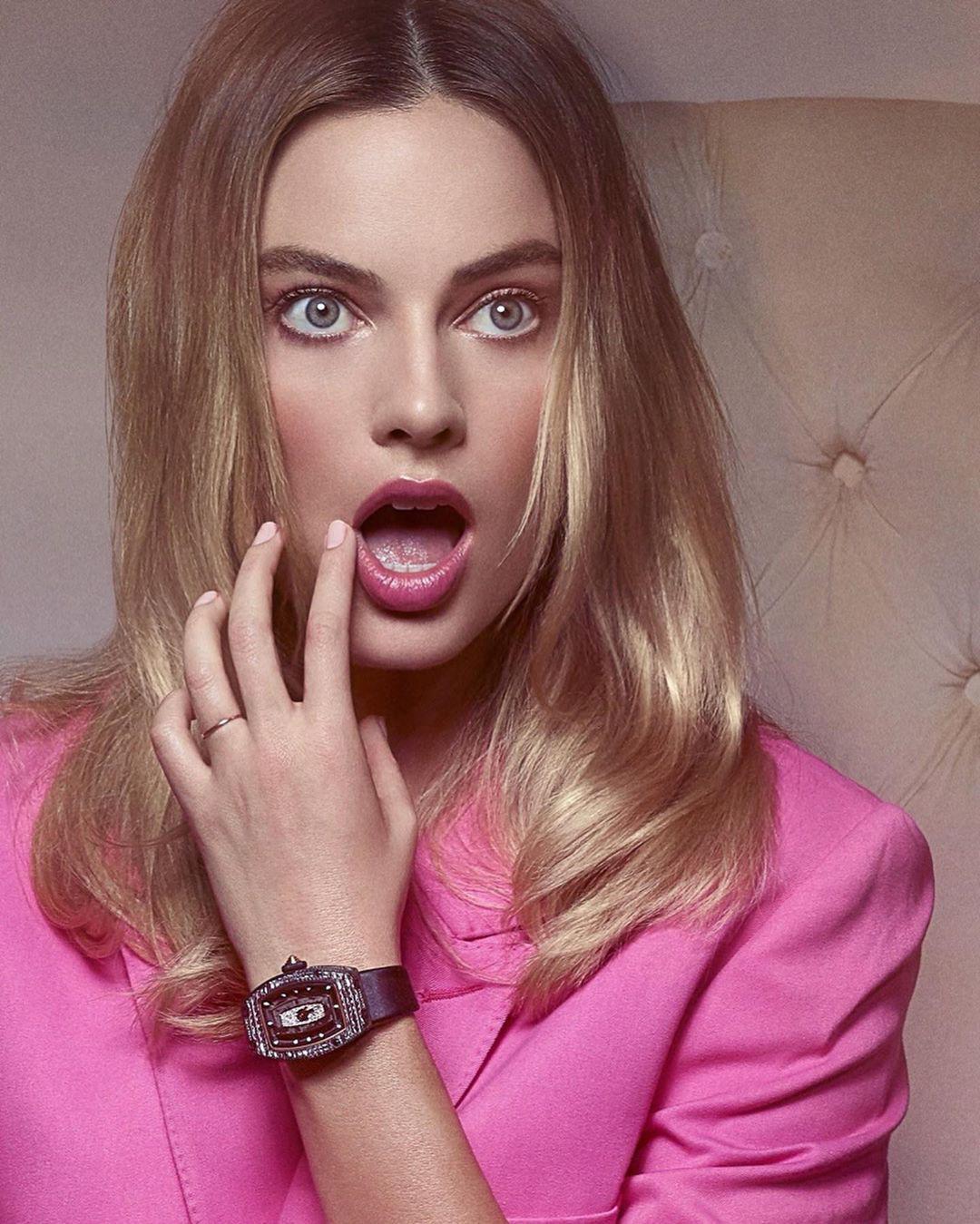 Margot Robbie when she sees the number of dicks she will swallow in a moment