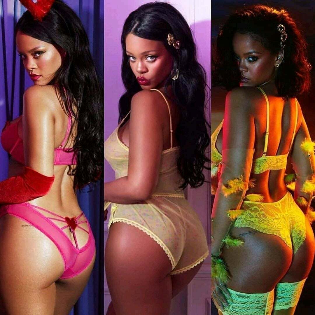 Rihanna wants you to pick your fav set for her. Middle is my pick.... really love the loose homely slut vibes