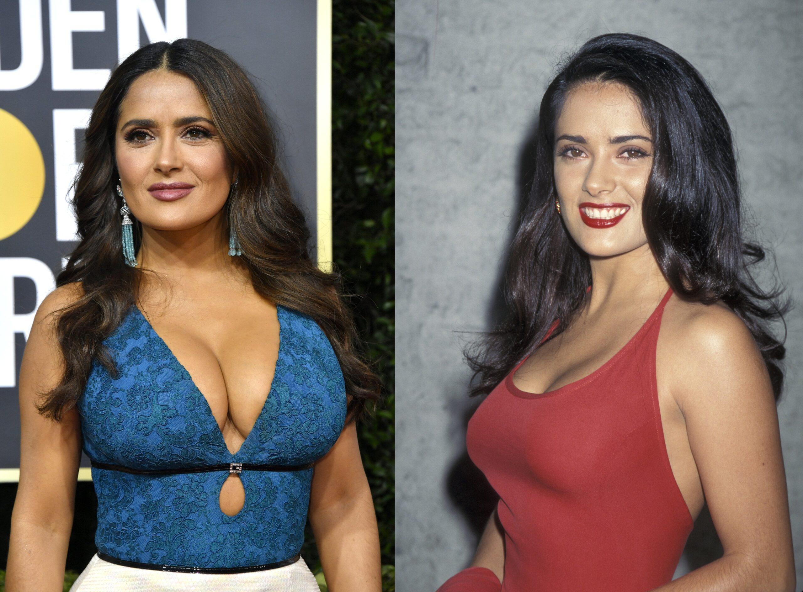 Salma Hayek 25 Years Apart