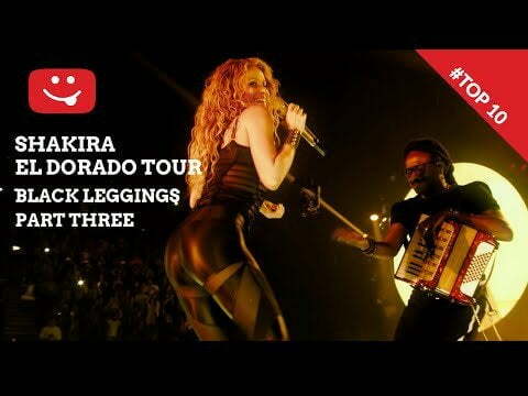 Shakira's Ass live black leggings