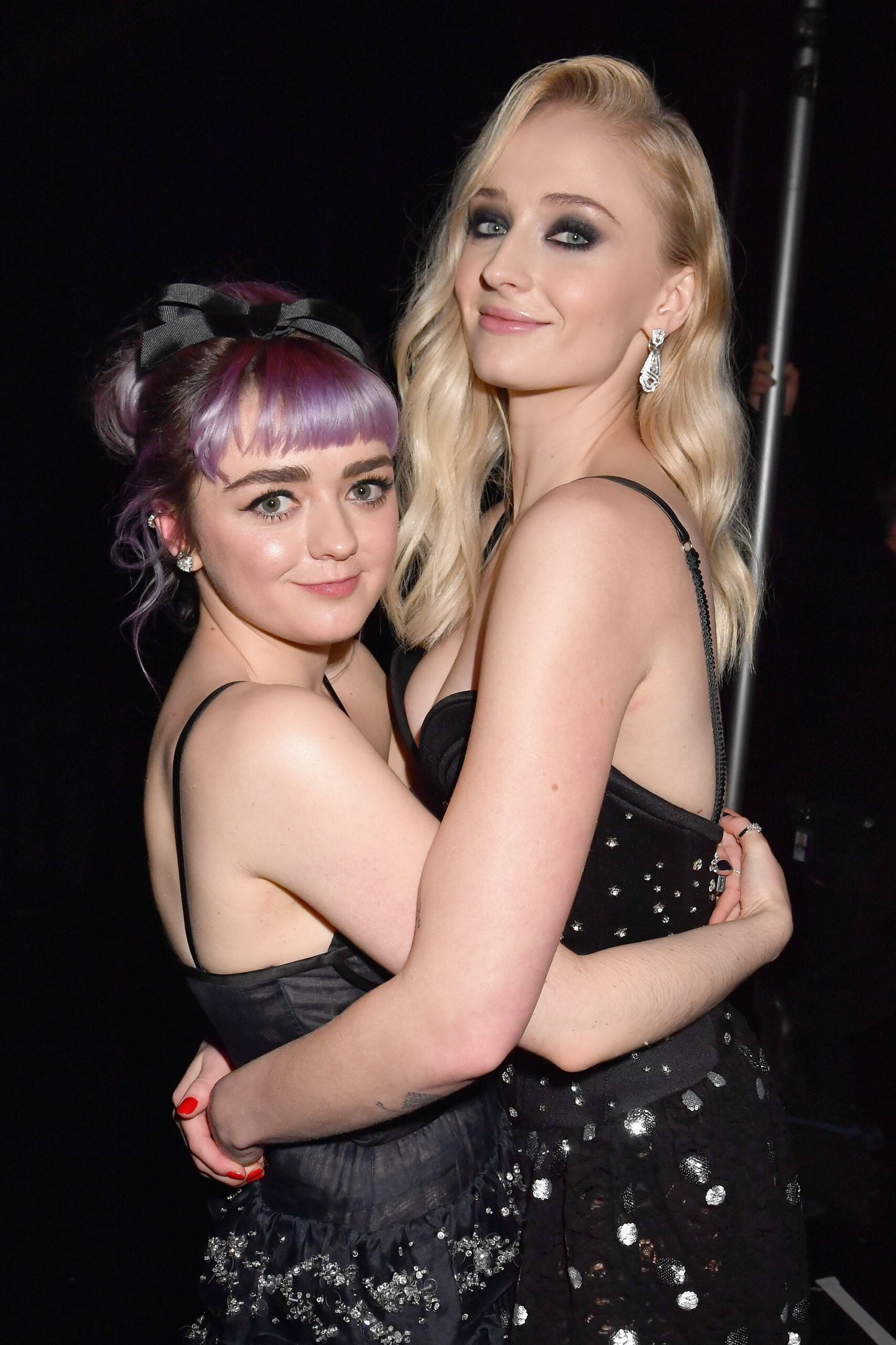 Sophie Turner and Maisie Williams