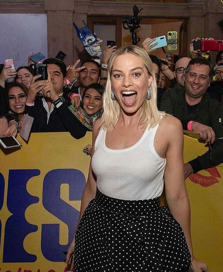Margot Robbie is excited that she’s about to get gangfucked by all her male fans