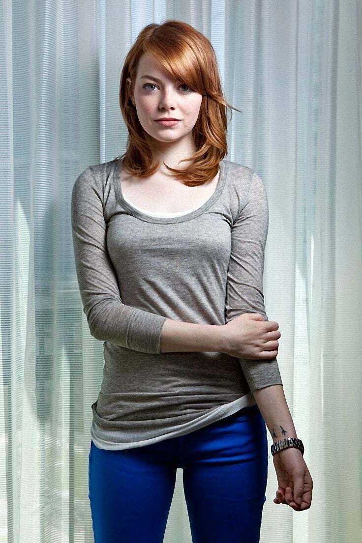 Imagine Emma Stone bending over a table and letting you pound her pussy