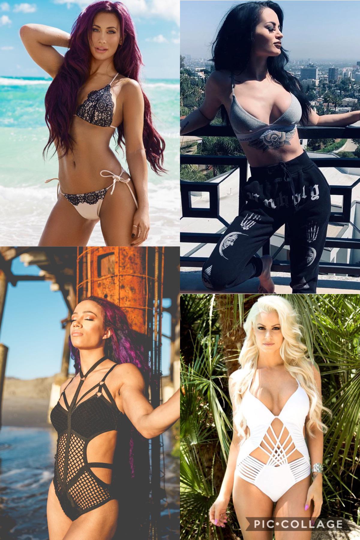 Pick two for a threesome Carmella,Paige, Sasha Banks, Maryse