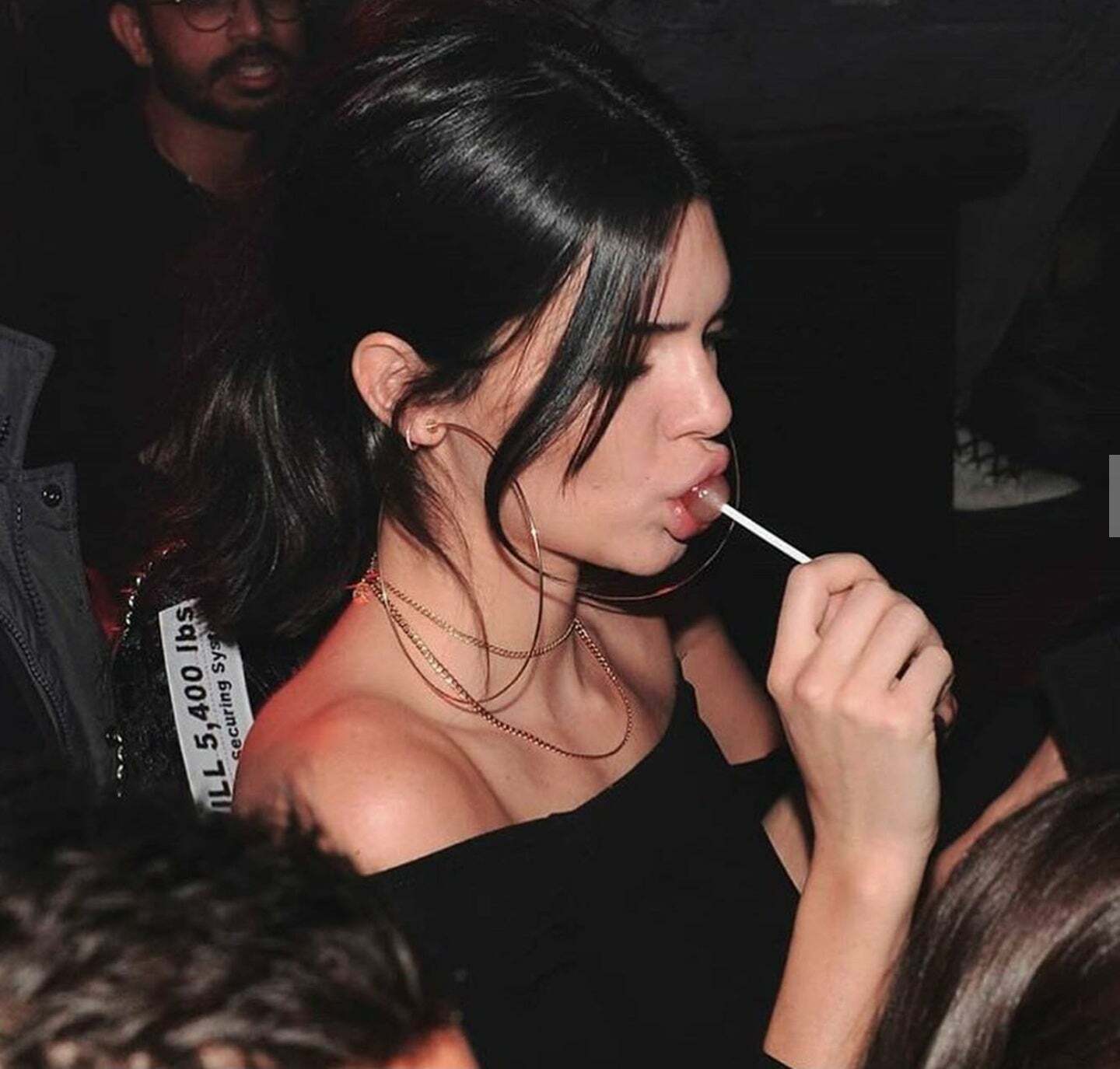 Kendall Jenner and a lollipop. Let your imagination do the rest.