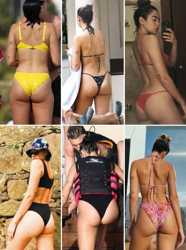 Dua Lipa Ass Collage