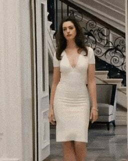 Anne Hathaway Walks in the wrong hotel and sees you getting horny..