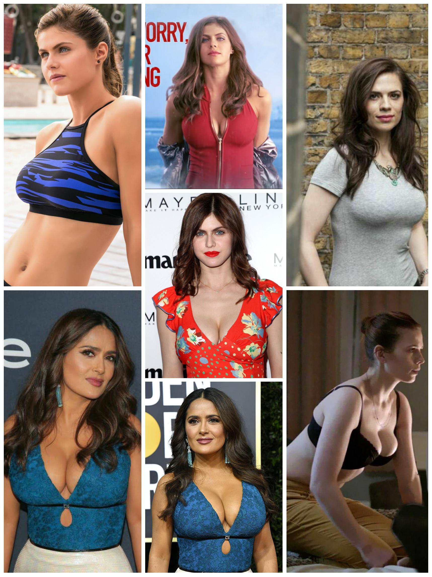 Alexandra Daddario, Hayley Atwell, Salma Hayek all have some of the greatest tits in Hollywood