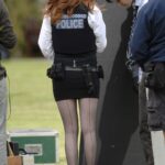 I'd love to run my hands up Karen Gillan's legs until I reach to her amazing pussy. Where I would start rubbing her clit. Her facial reaction with her bitting her bottom lip and softly moaning. As she feels my cock grow as it's pressed up against her tight ass.