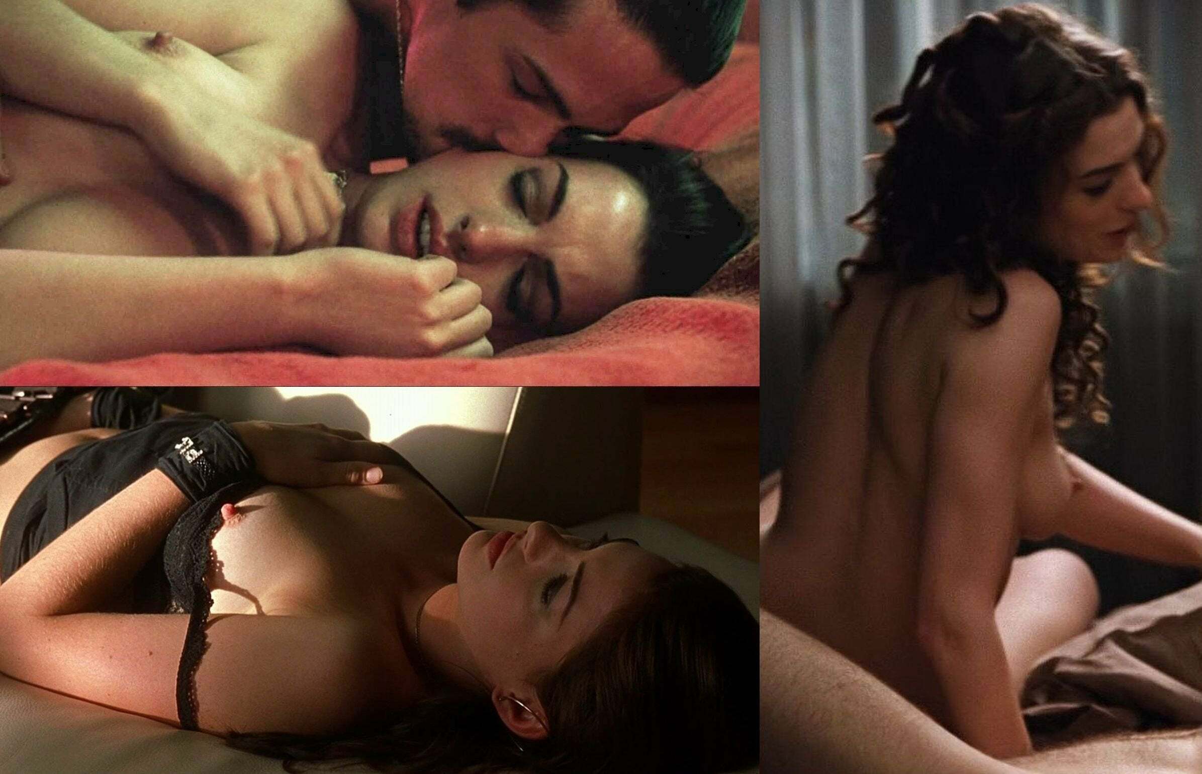 Anne Hathaways hard nipples on screen