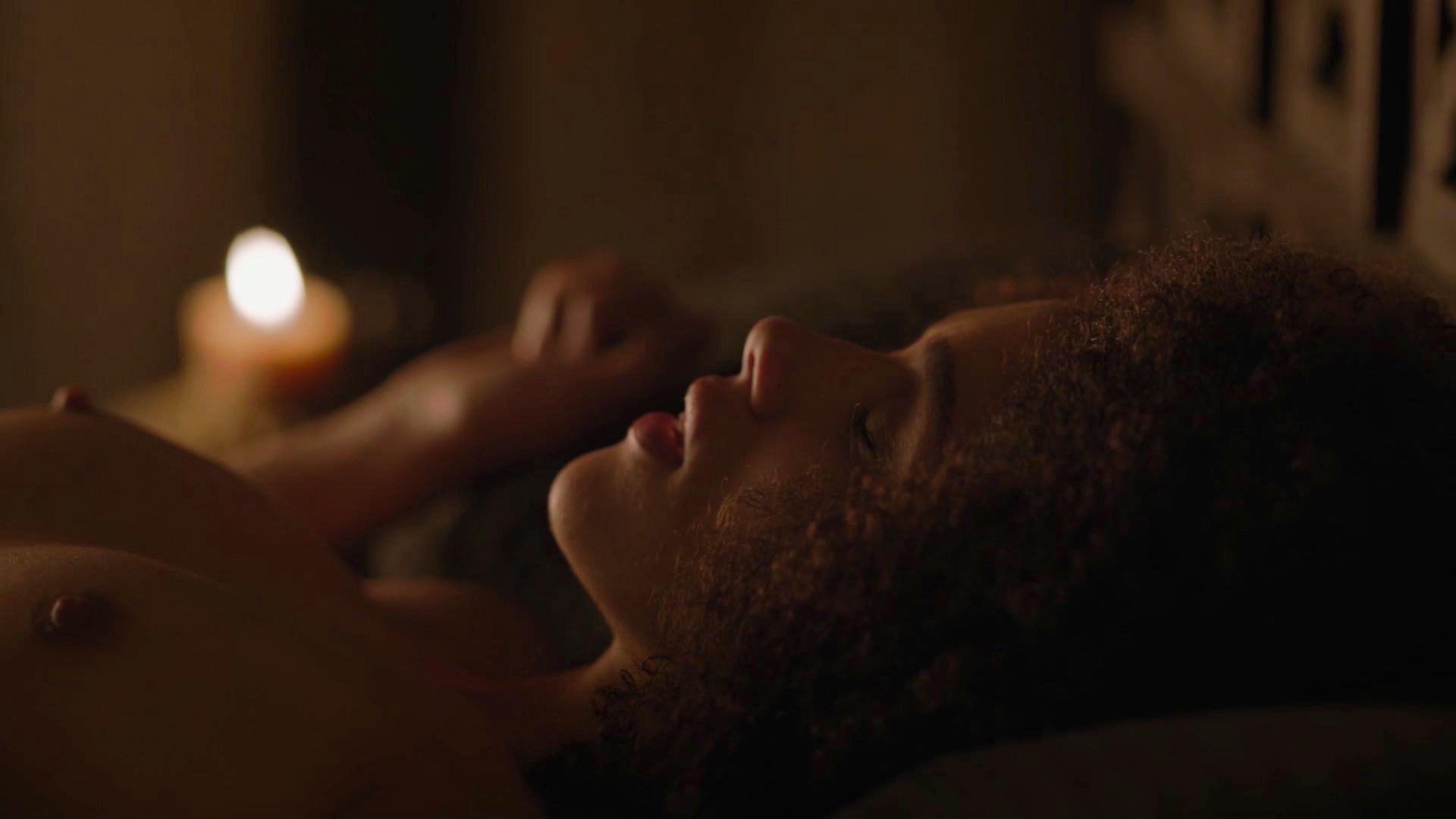 Nathalie Emmanuel in bed