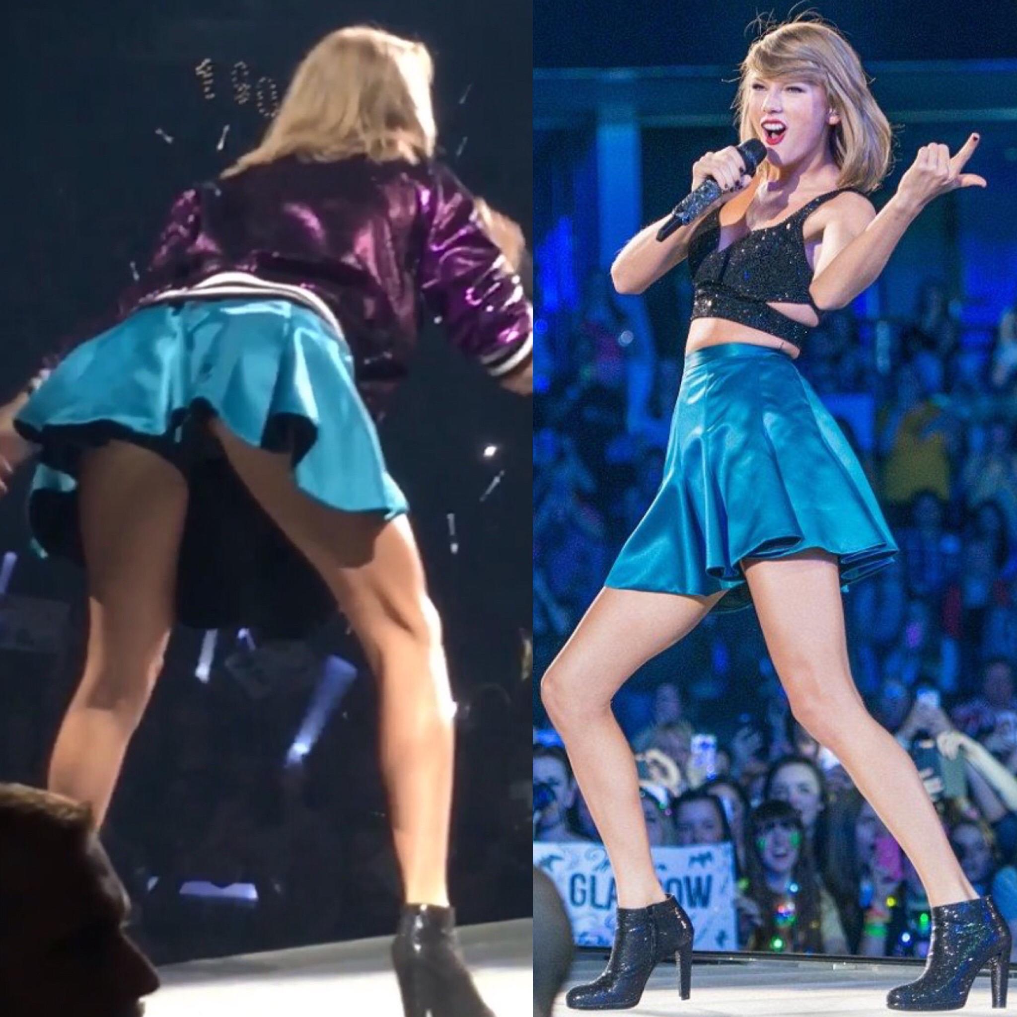 Taylor Swift displaying her goods