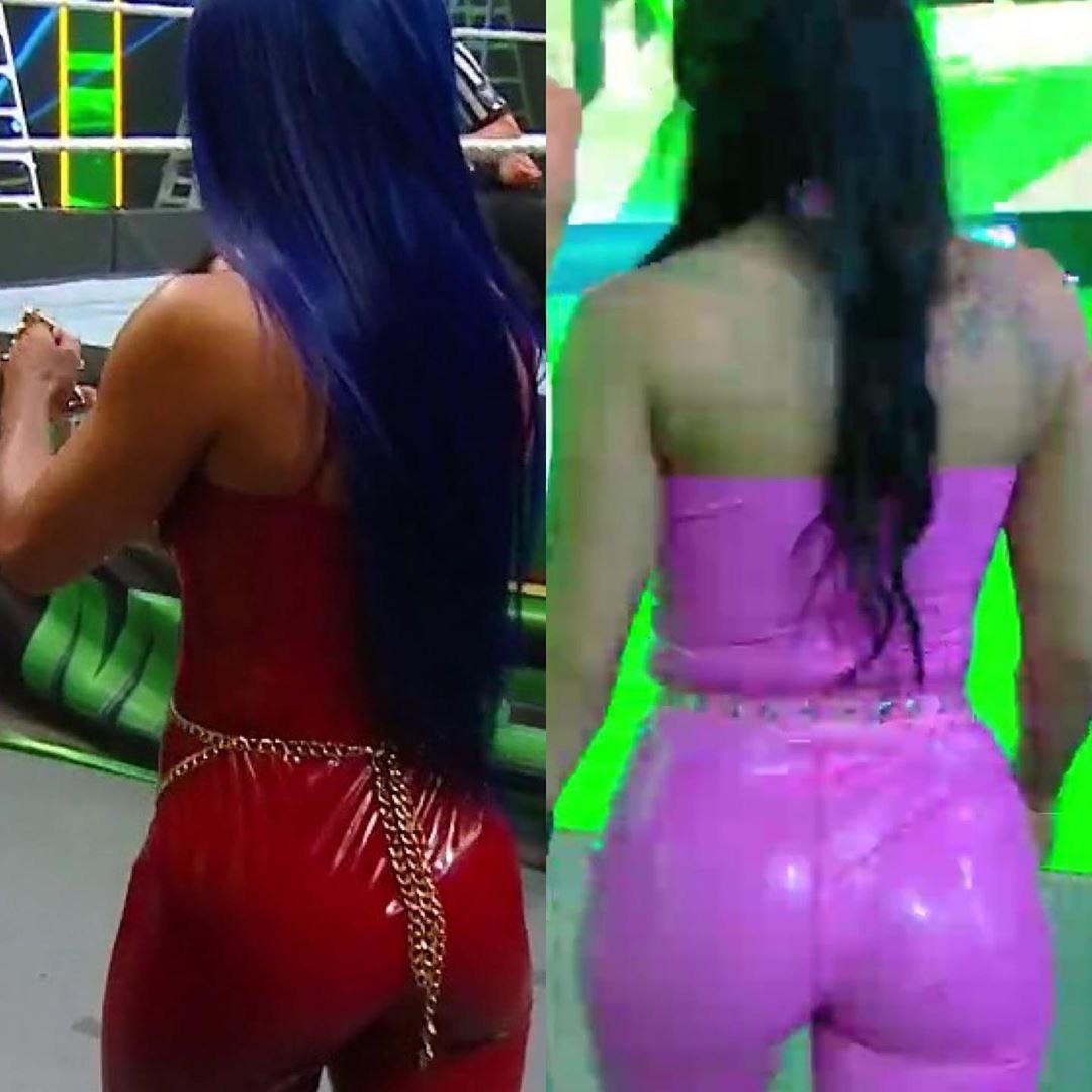 Whose booty looks better in Latex Sasha Banks or Zelina