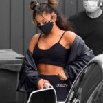 Ariana Grande strolling around braless in LA today