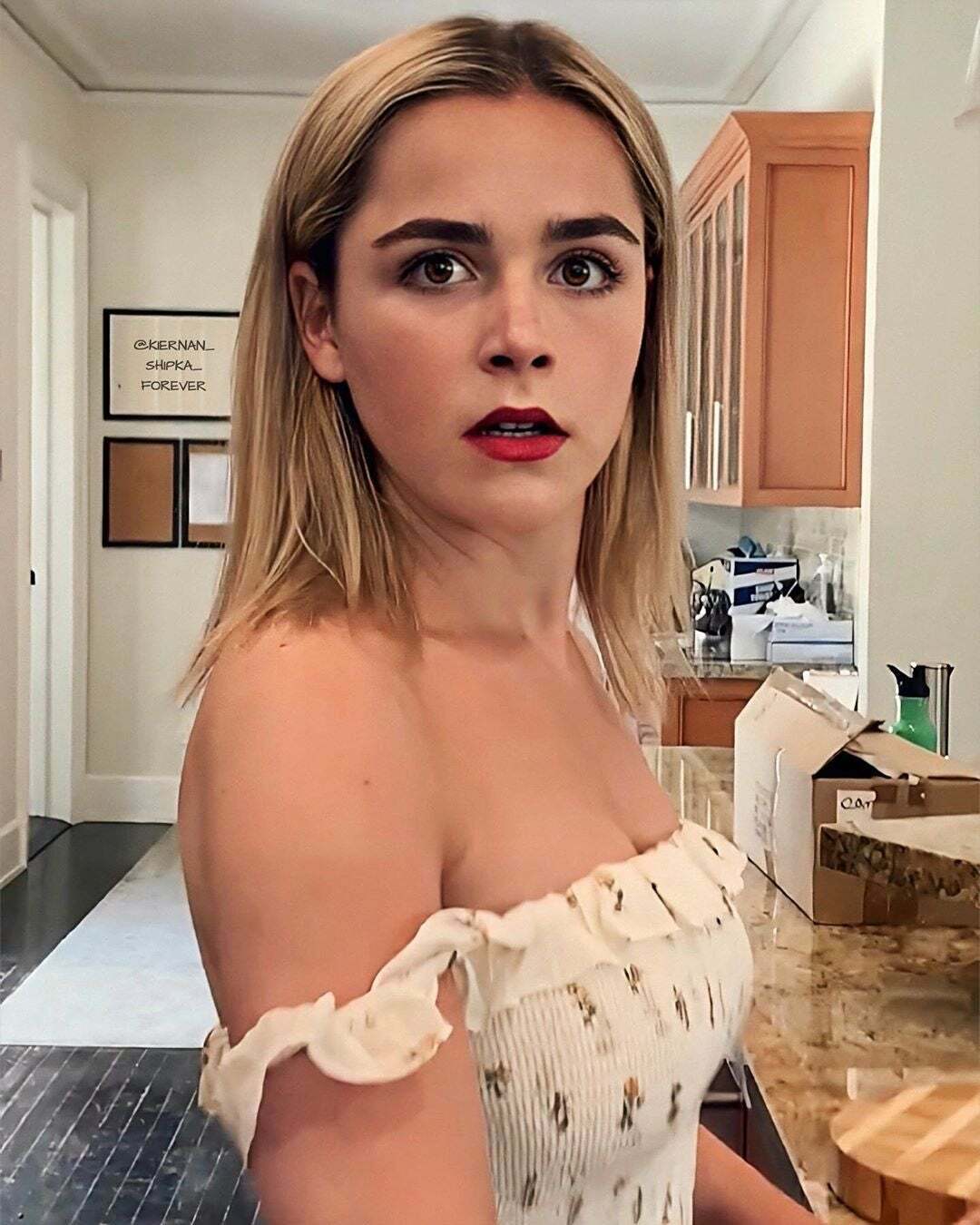 Kiernan Shipka's face when you tell her to bend over so you can take her pussy and put a baby in her belly