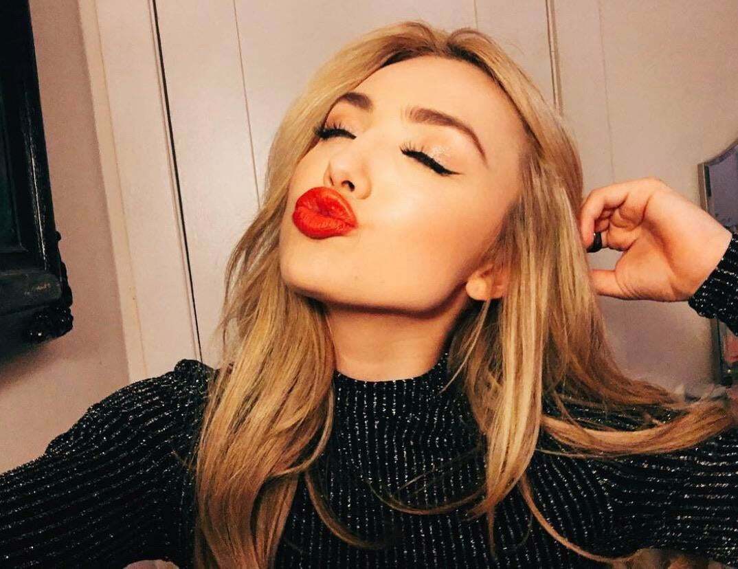 Peyton list and her red pouting lips here make me feel animalistic