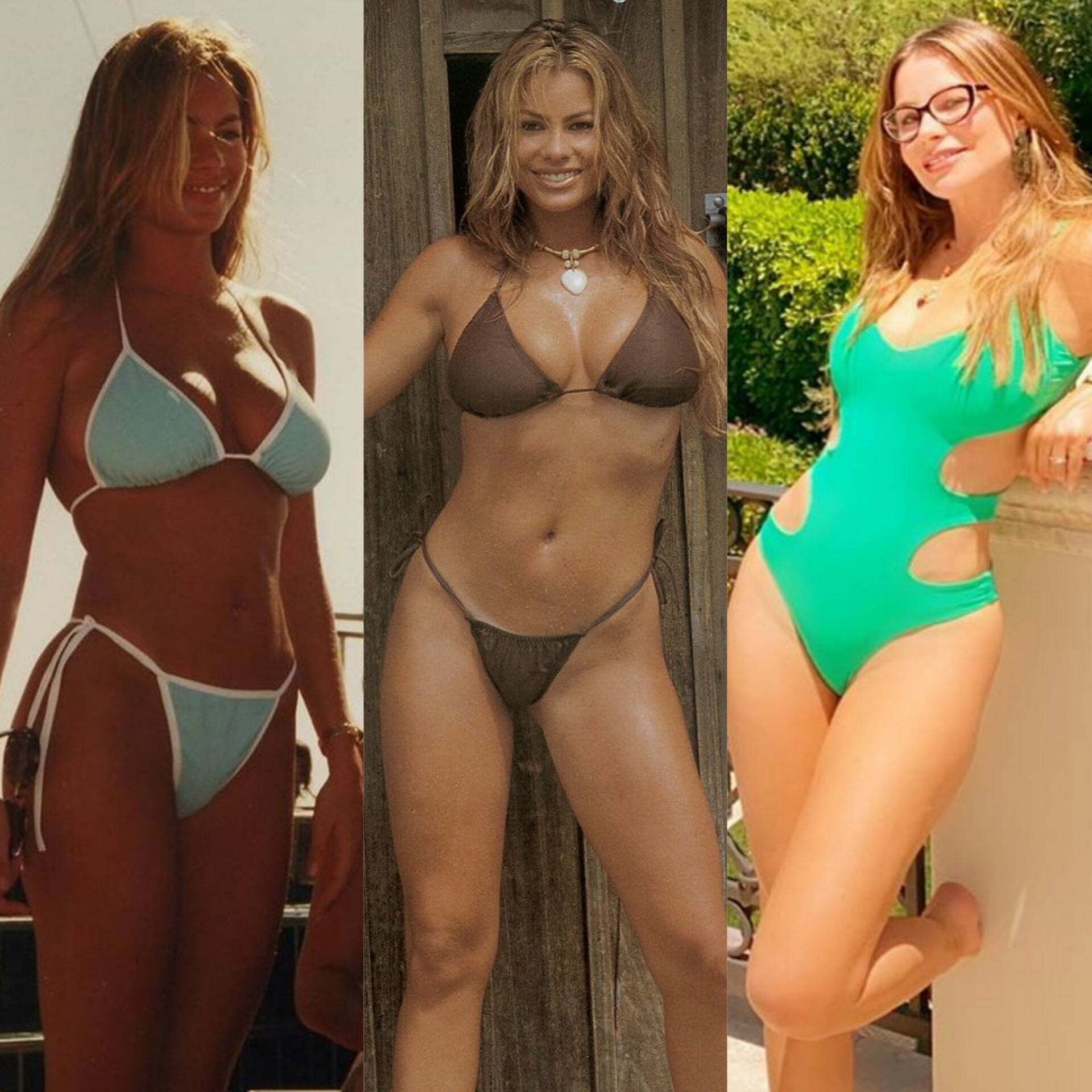 Sofia Vergara at 18, 25 and 48 years old