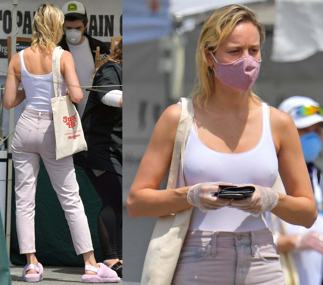 Brie Larson with those pokies again