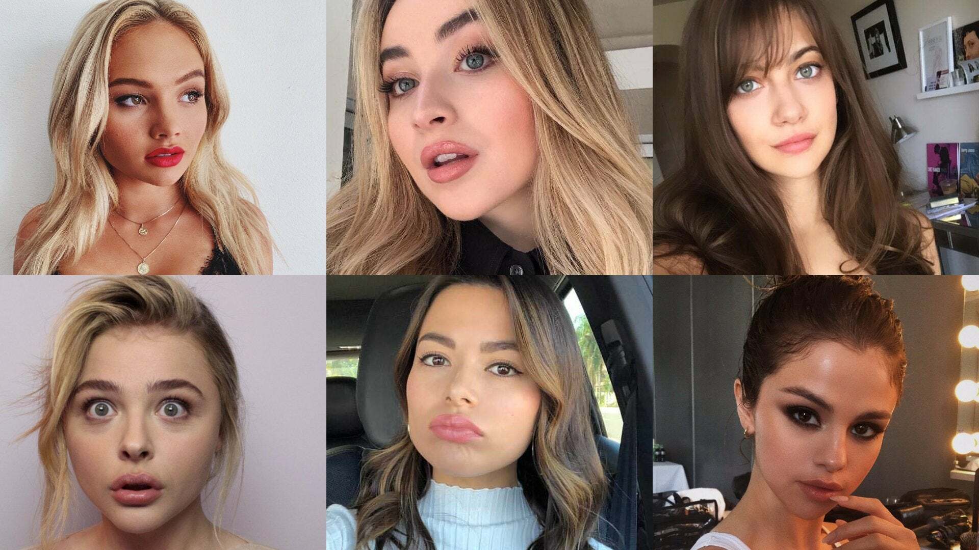Nataly Alyn Lind, Sabrina Carpenter, Mia Serafino, Chloe Grace Moretz, Miranda Cosgrove, Selena Gomez - take one for pussy, one for ass, one for titfuck, one for 69 and two for double blowjob and why