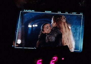 Maisie Williams and Sophie Turner having fun on the set of GoT. Makes me wonder what they did behind closed doors.