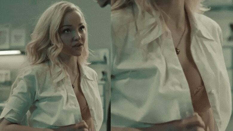 Dove Cameron trying to get rid of her Disney image by flashing you her tits