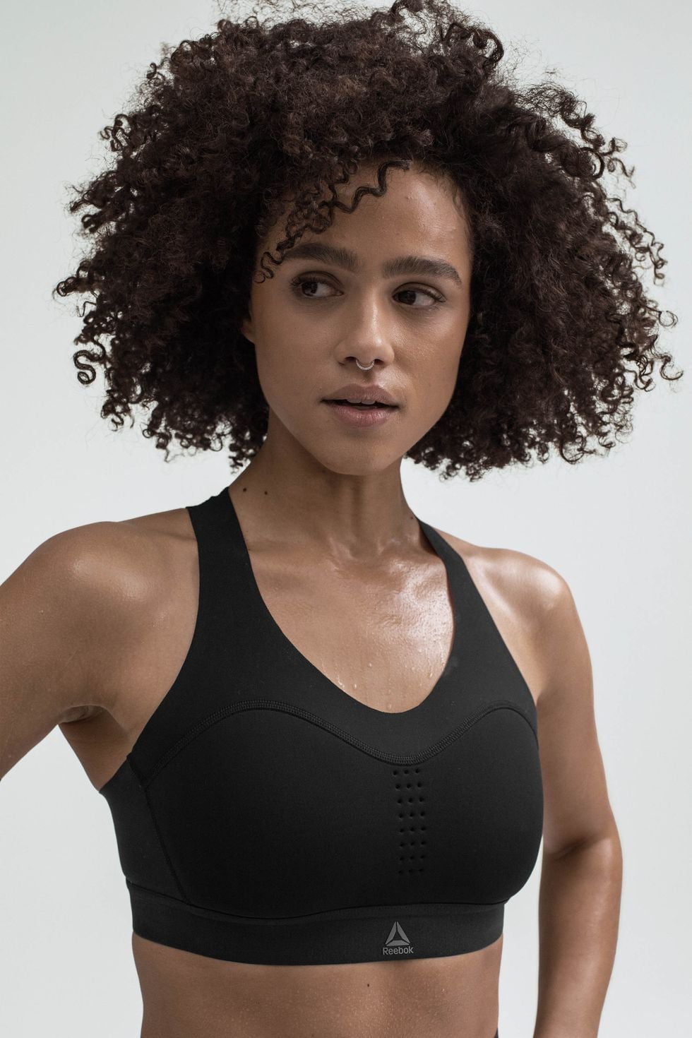 Nathalie Emmanuel all sweaty