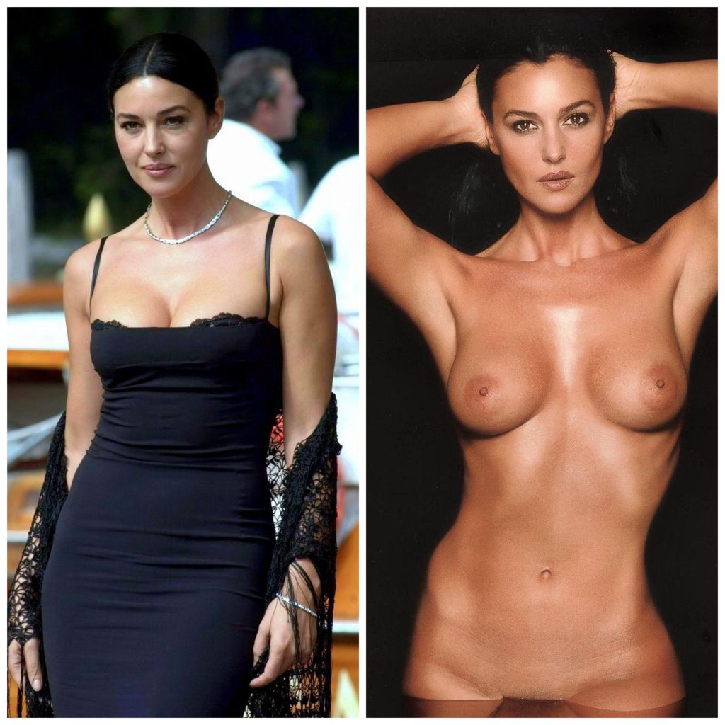 Frontal full monica bellucci Famous actresses
