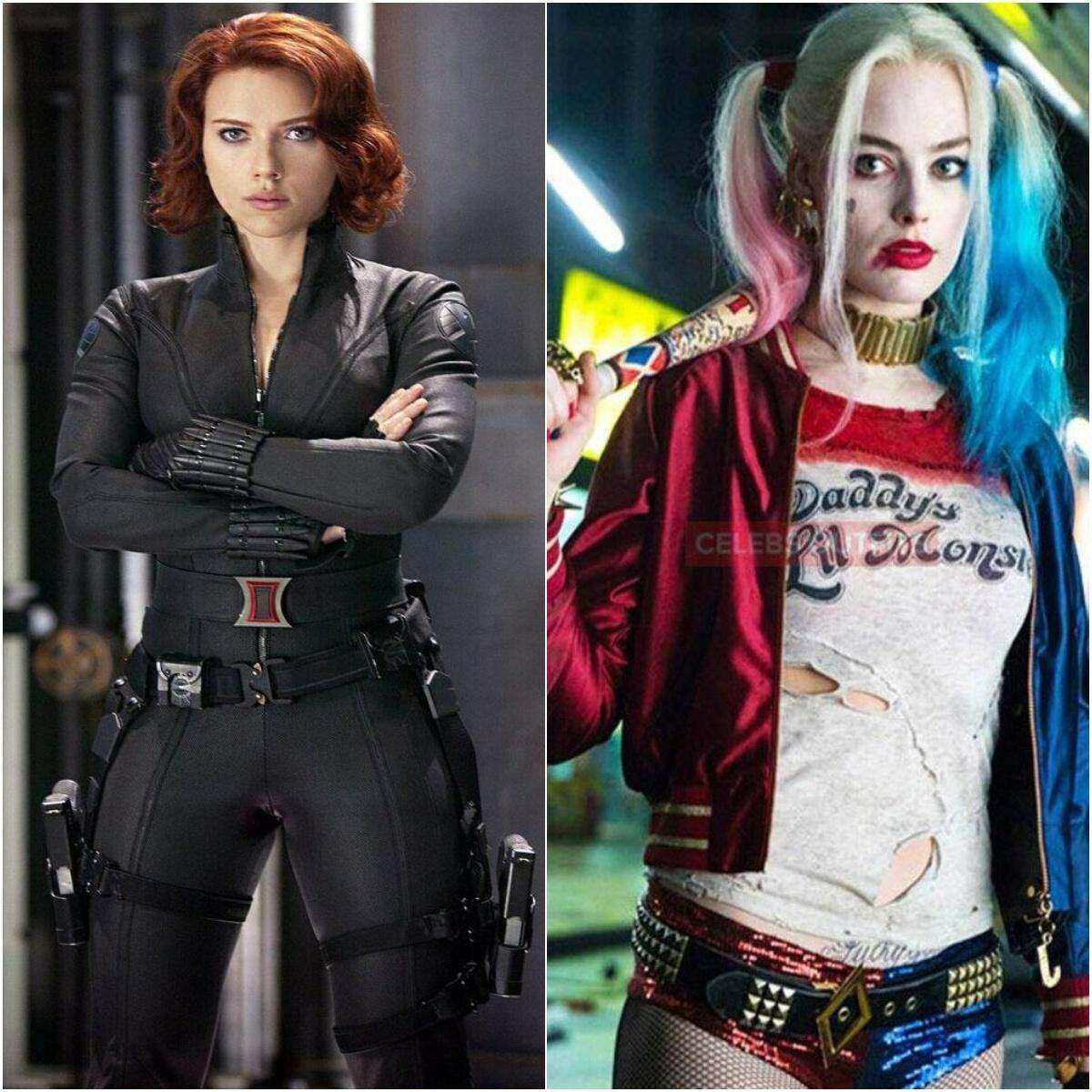 Black Widow (Scarlett Johansson) VS Harley Quinn (Margot Robbie). Who would win in a fight to the death and who would you rather fuck?