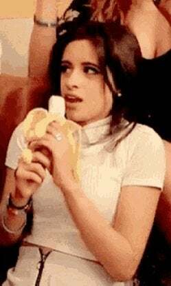 Here’s Camila Cabello eating a banana just because.