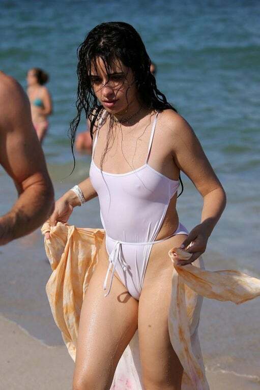 Camila Cabello's swimsuit hiding nothing at all