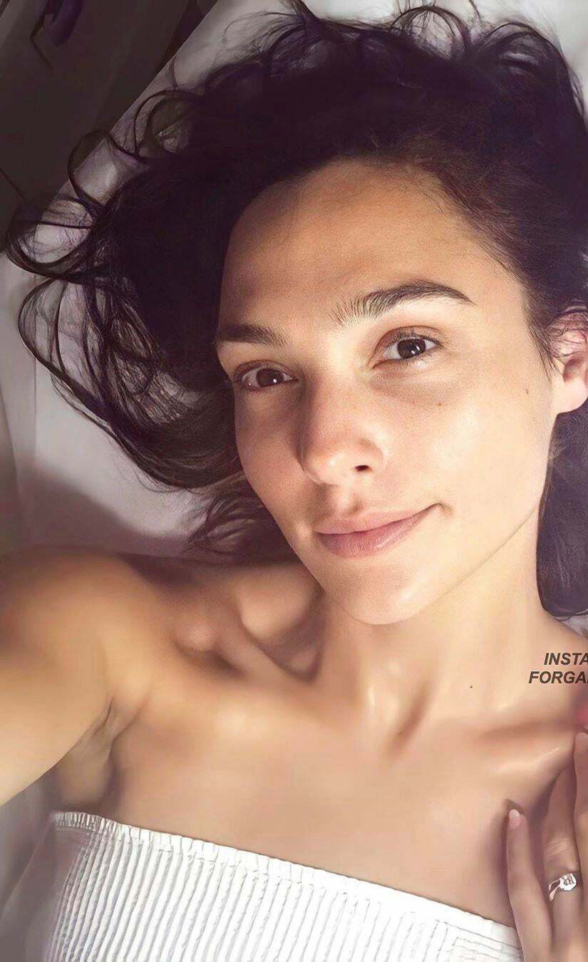 Gal Gadot sending this along with a thank you text to her husband for the day spa treatment. Meanwhile you’re spreading her legs apart as your fingers slide over her clit...