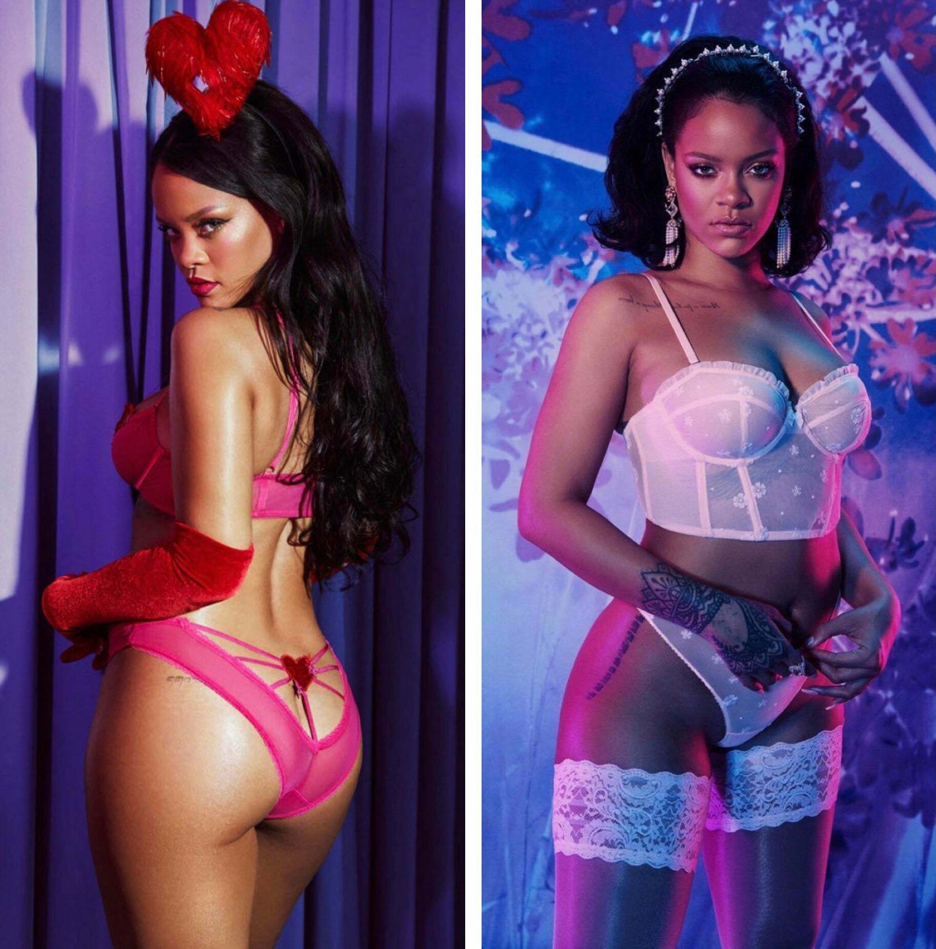 Rihannas sexy body in lingerie