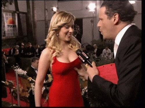 Scarlett Johansson getting her 21 year old titty groped on live TV