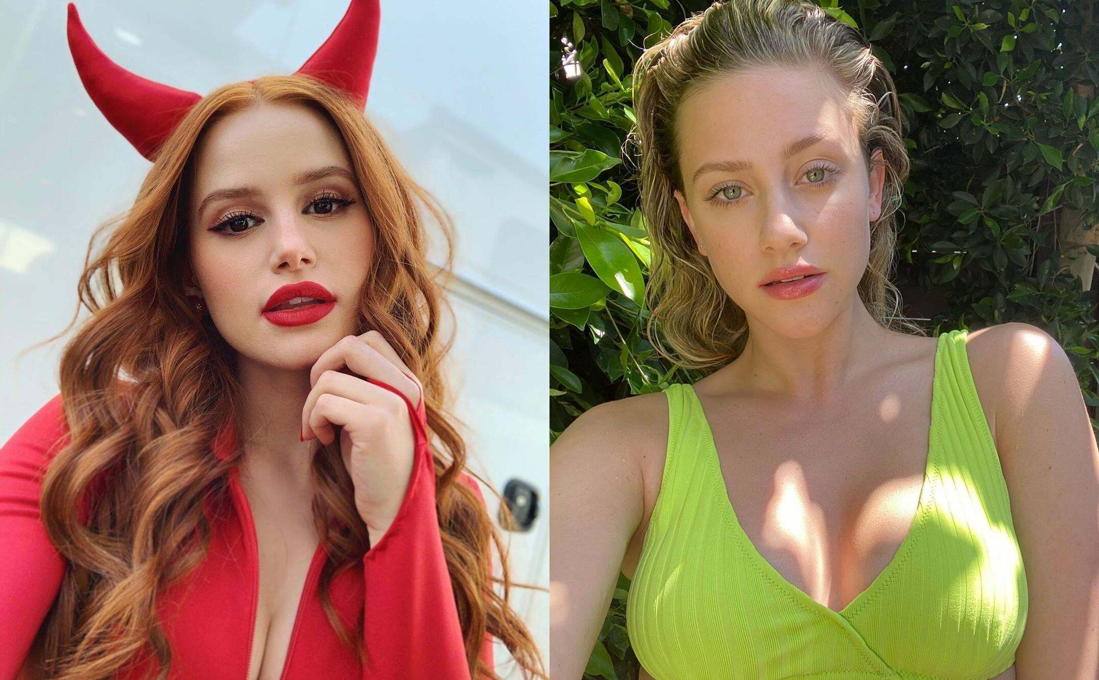 I'd watch that Riverdale crap all day on loop to just have Madelaine Petsch and Lili Reinhart sharing my cock down there.