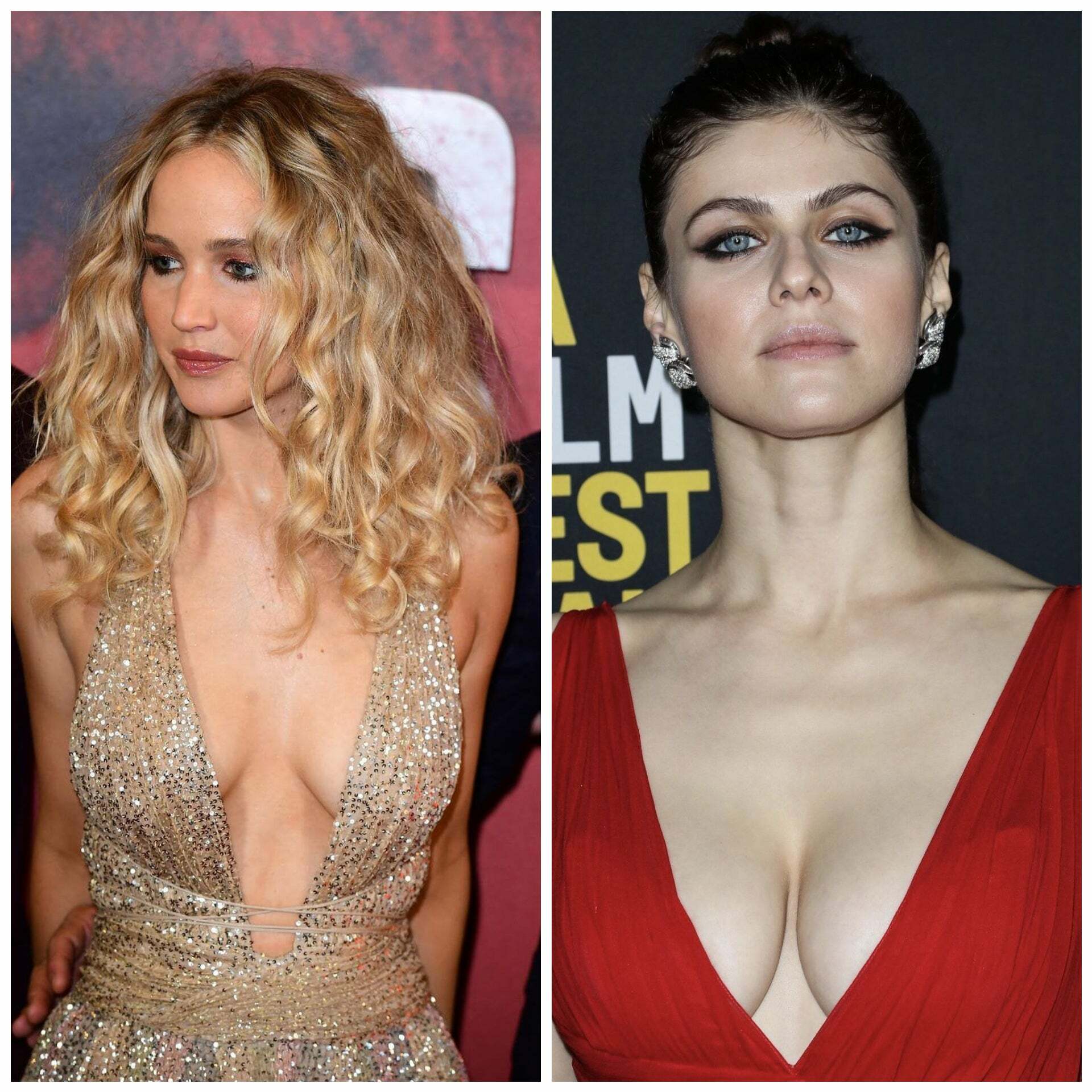 Do you prefer Jennifer Lawrence cleavage or Alexandra Daddario cleavage?