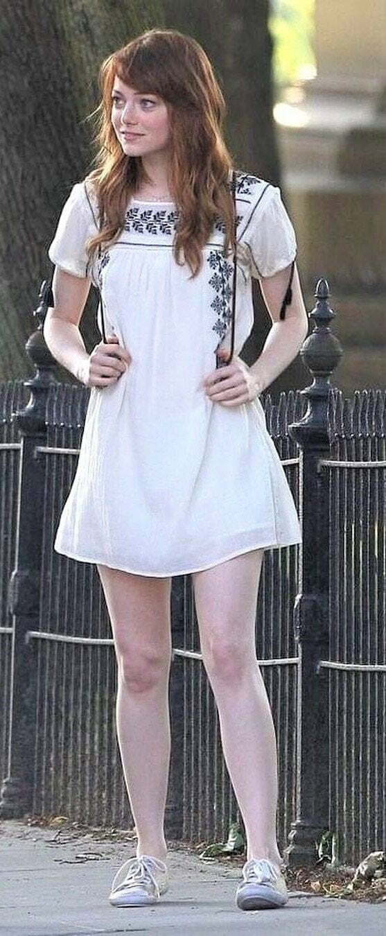 Emma Stone looking like a sweet, innocent girl that would be fun to strip naked and corrupt over time.