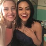 Lili Reinhart and Camila Mendes laugh when you start jerking off in front of her