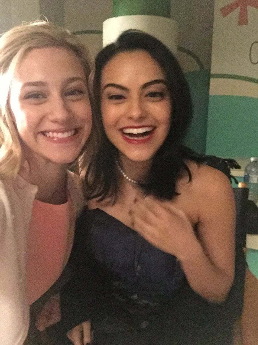 Lili Reinhart and Camila Mendes laugh when you start jerking off in front of her