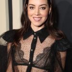 Aubrey Plaza in a hot see through top